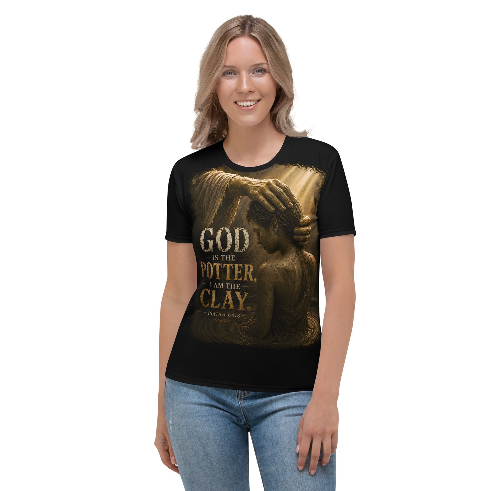 god the potter, i am the clay – women’s premium faith t shirt god the potter, i am the clay – women’s premium faith t shirt