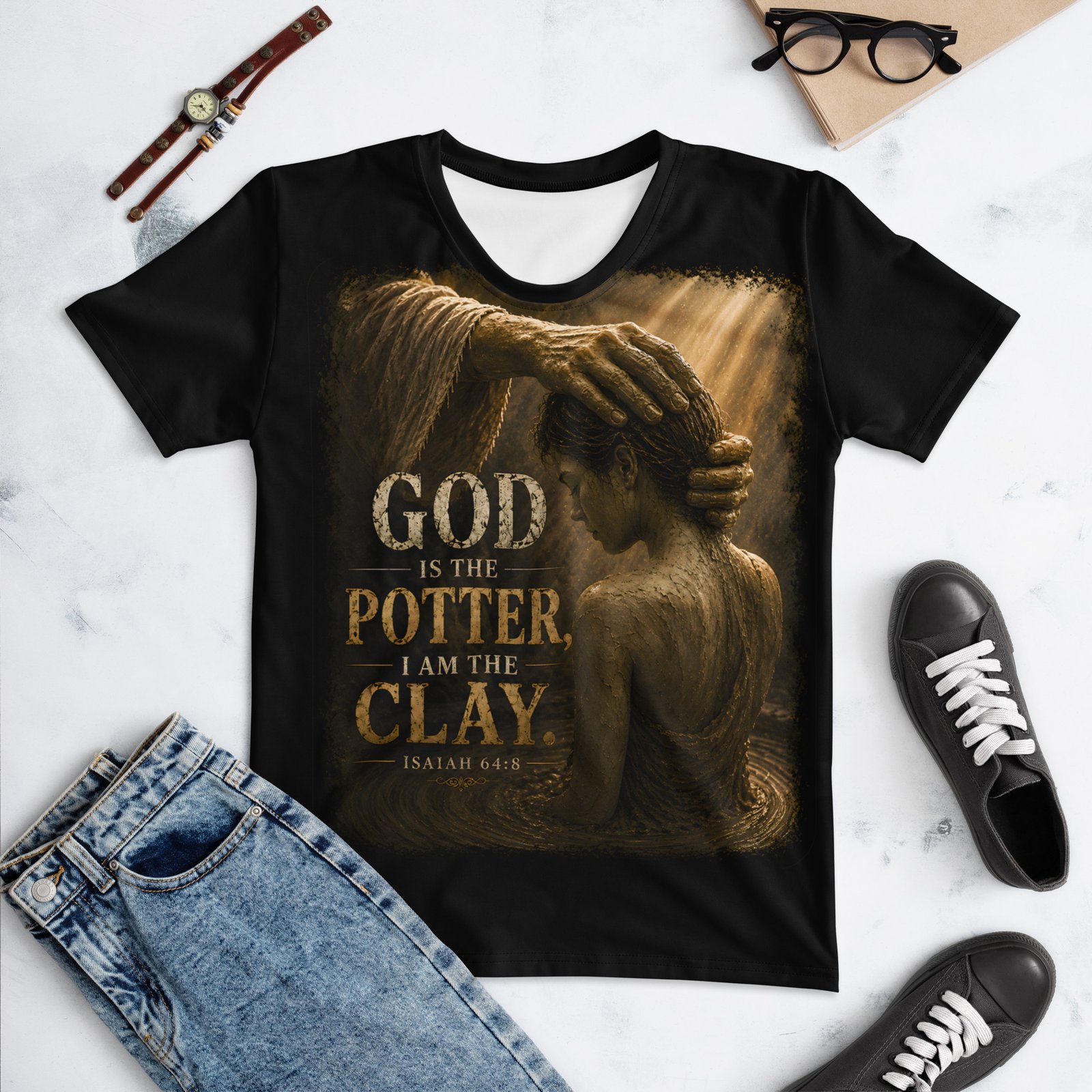 god the potter, i am the clay – women’s premium faith t shirt god the potter, i am the clay – women’s premium faith t shirt