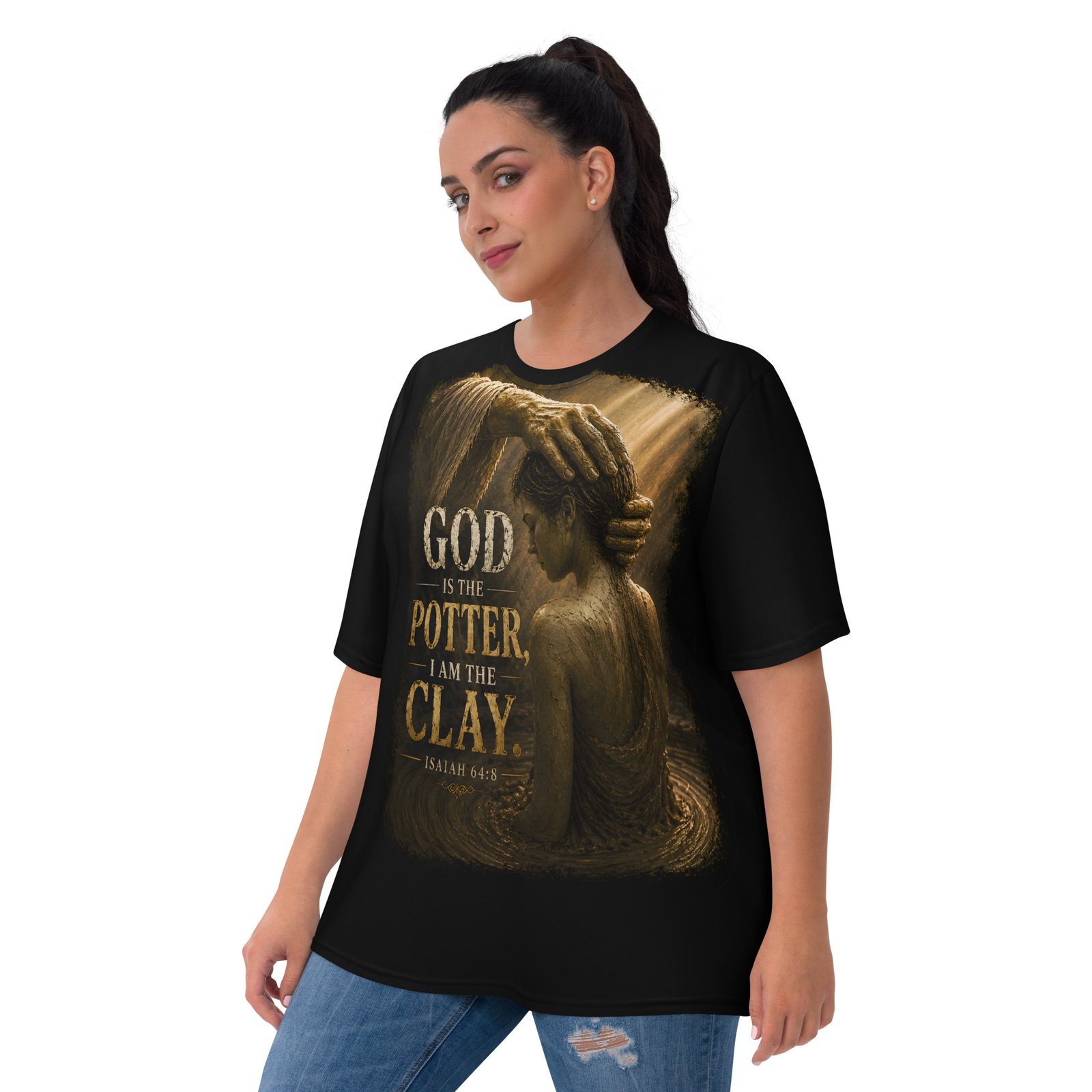 god the potter, i am the clay – women’s premium faith t shirt god the potter, i am the clay – women’s premium faith t shirt