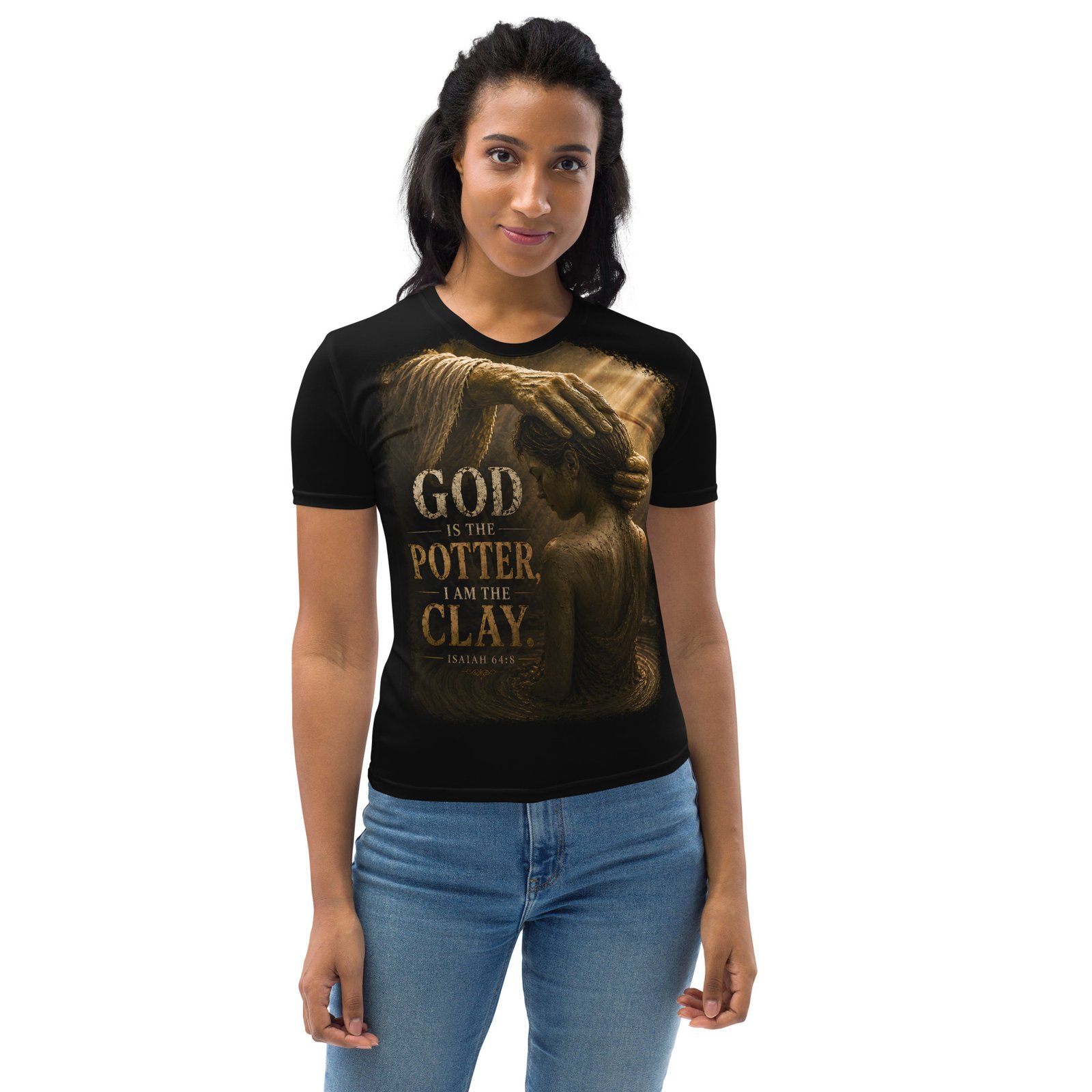 god the potter, i am the clay – women’s premium faith t shirt god the potter, i am the clay – women’s premium faith t shirt