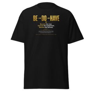 Powerful BE → DO → HAVE Kingdom Principles Tee Christian faith shirt