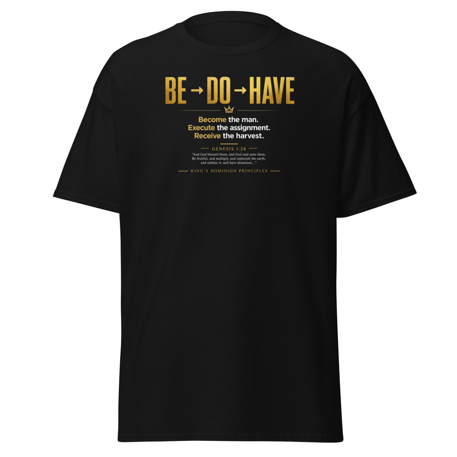 Powerful BE → DO → HAVE™ Kingdom Principles Tee Powerful BE → DO → HAVE Kingdom Principles Tee Christian faith shirt