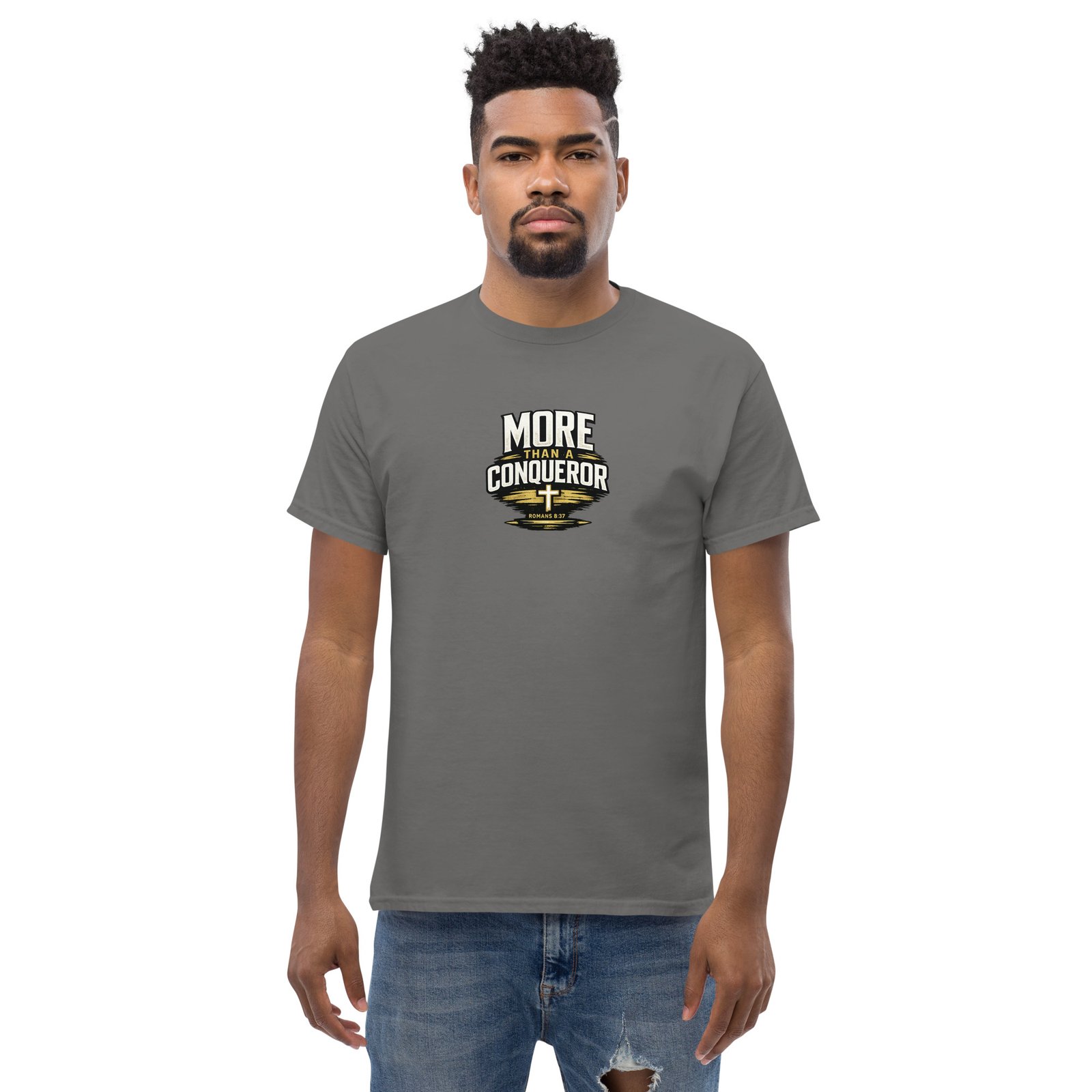 more than a conqueror — premium faith tee more than a conqueror — premium faith tee