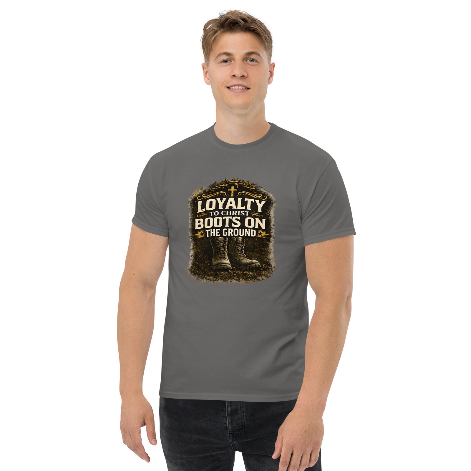 loyalty to christ — boots on the ground tee loyalty to christ — boots on the ground tee