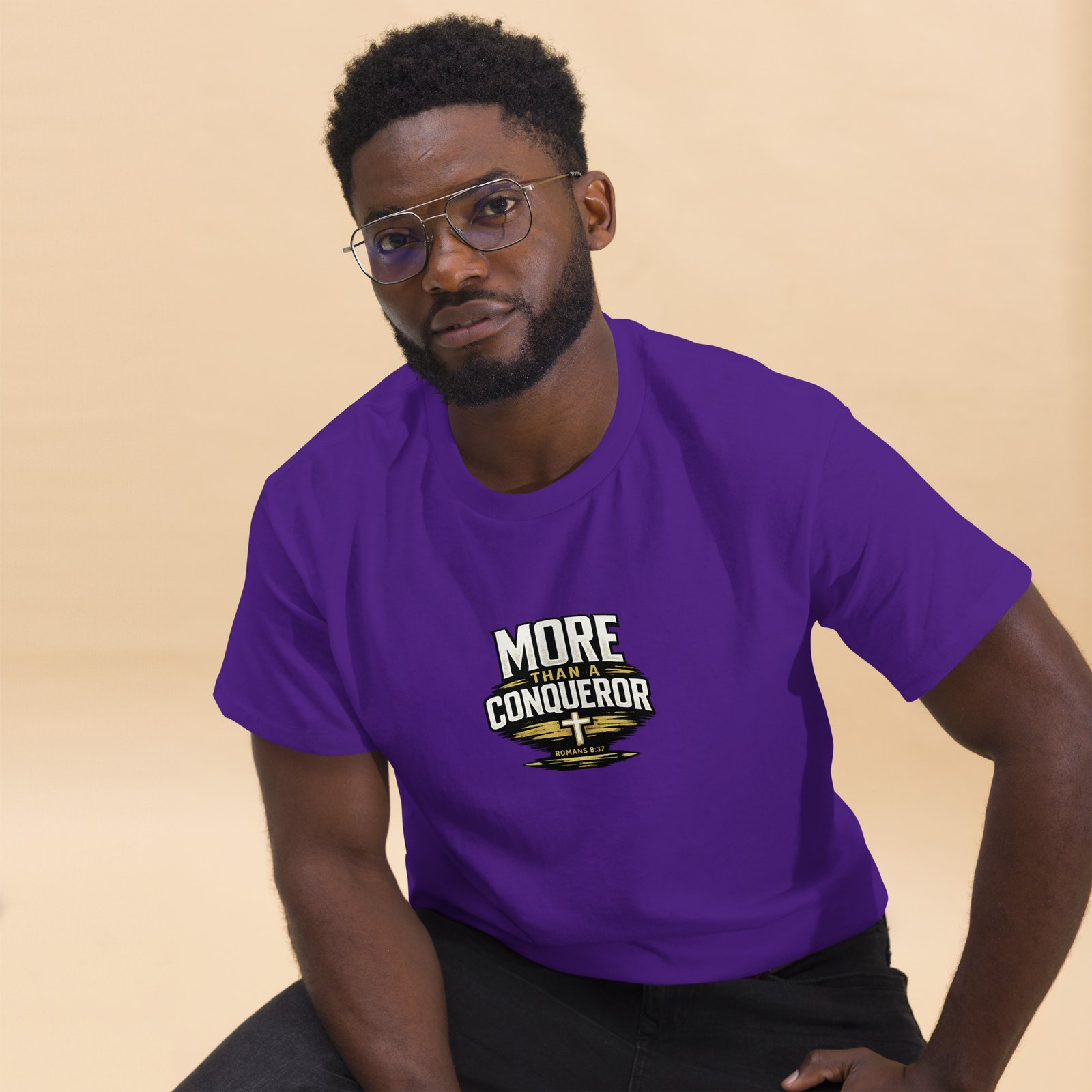 more than a conqueror — premium faith tee more than a conqueror — premium faith tee