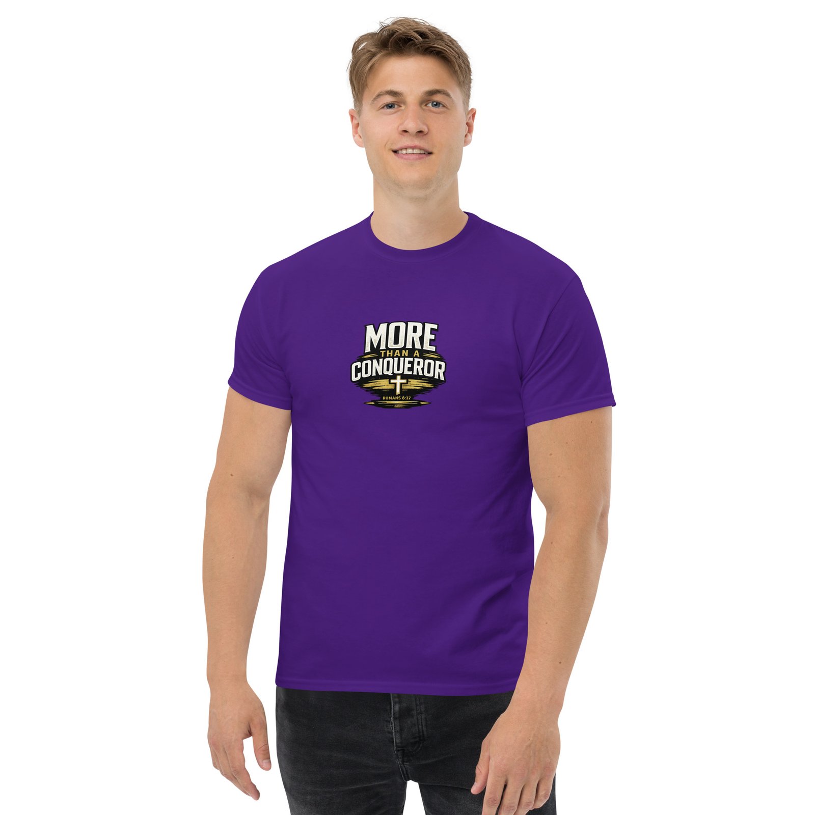 more than a conqueror — premium faith tee more than a conqueror — premium faith tee