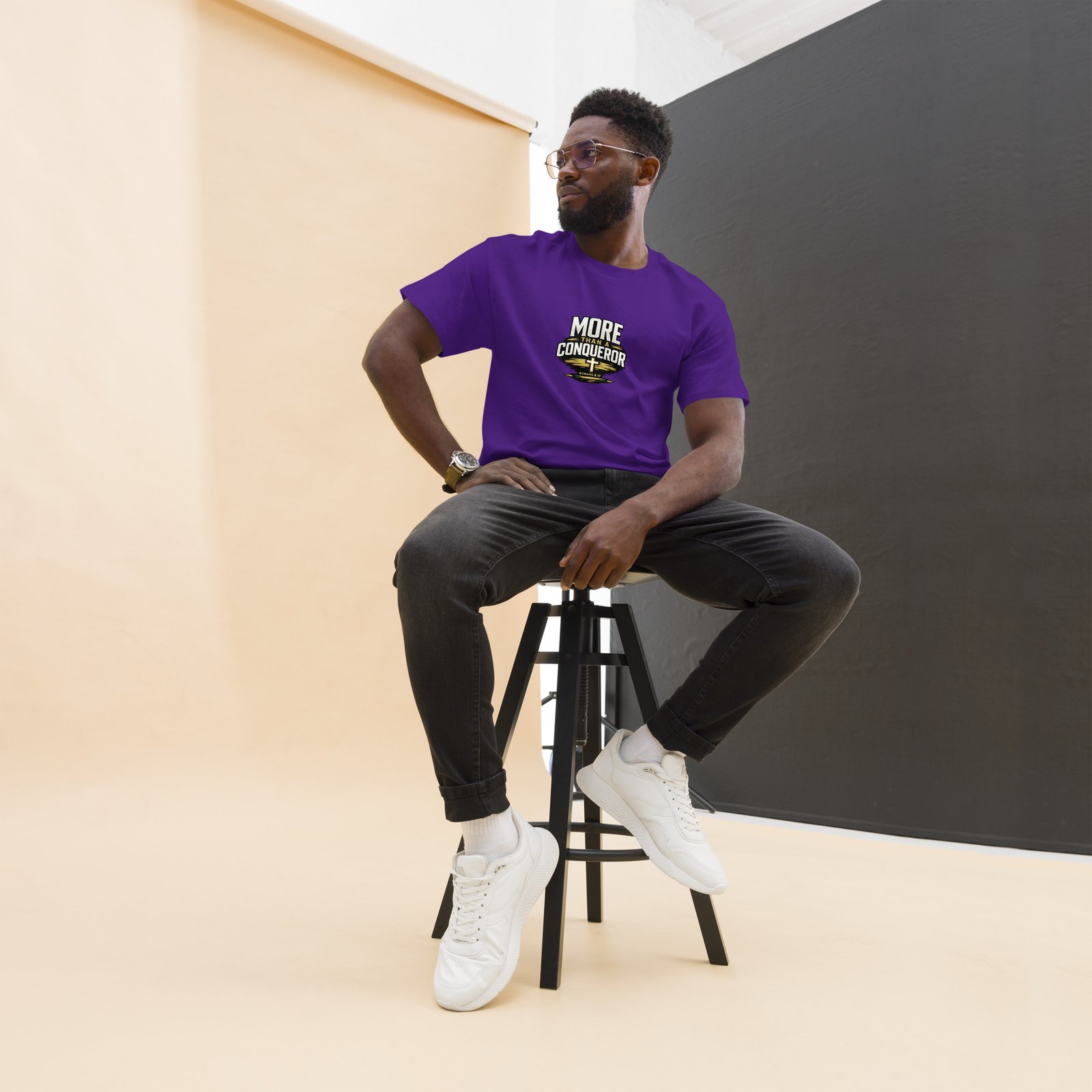 more than a conqueror — premium faith tee more than a conqueror — premium faith tee
