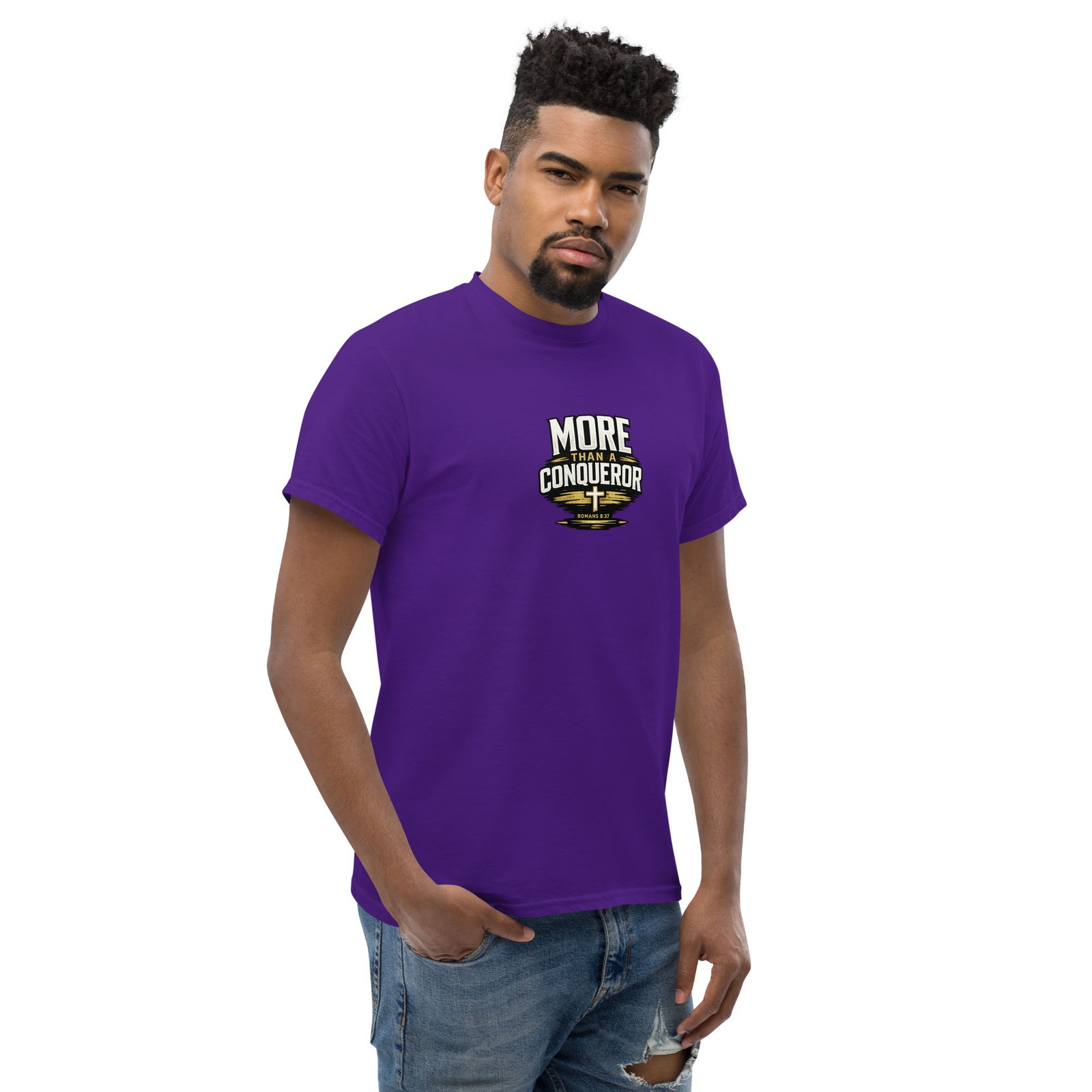 more than a conqueror — premium faith tee more than a conqueror — premium faith tee