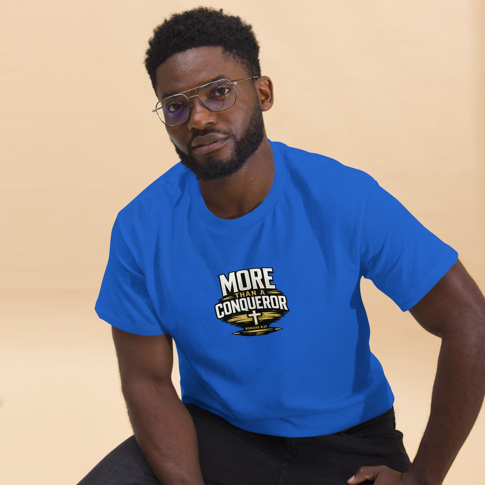 more than a conqueror — premium faith tee more than a conqueror — premium faith tee