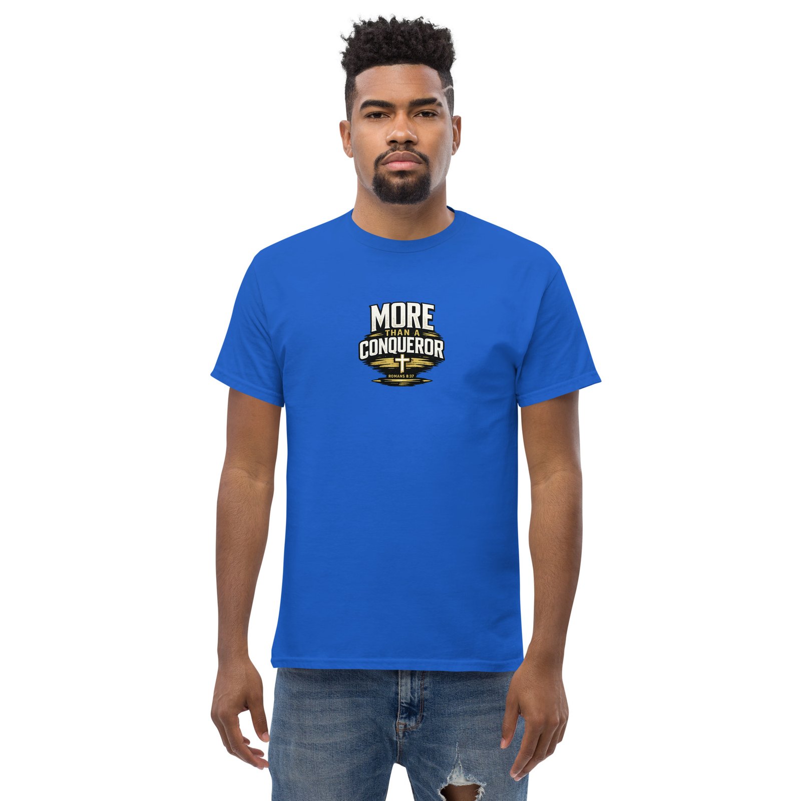 more than a conqueror — premium faith tee more than a conqueror — premium faith tee