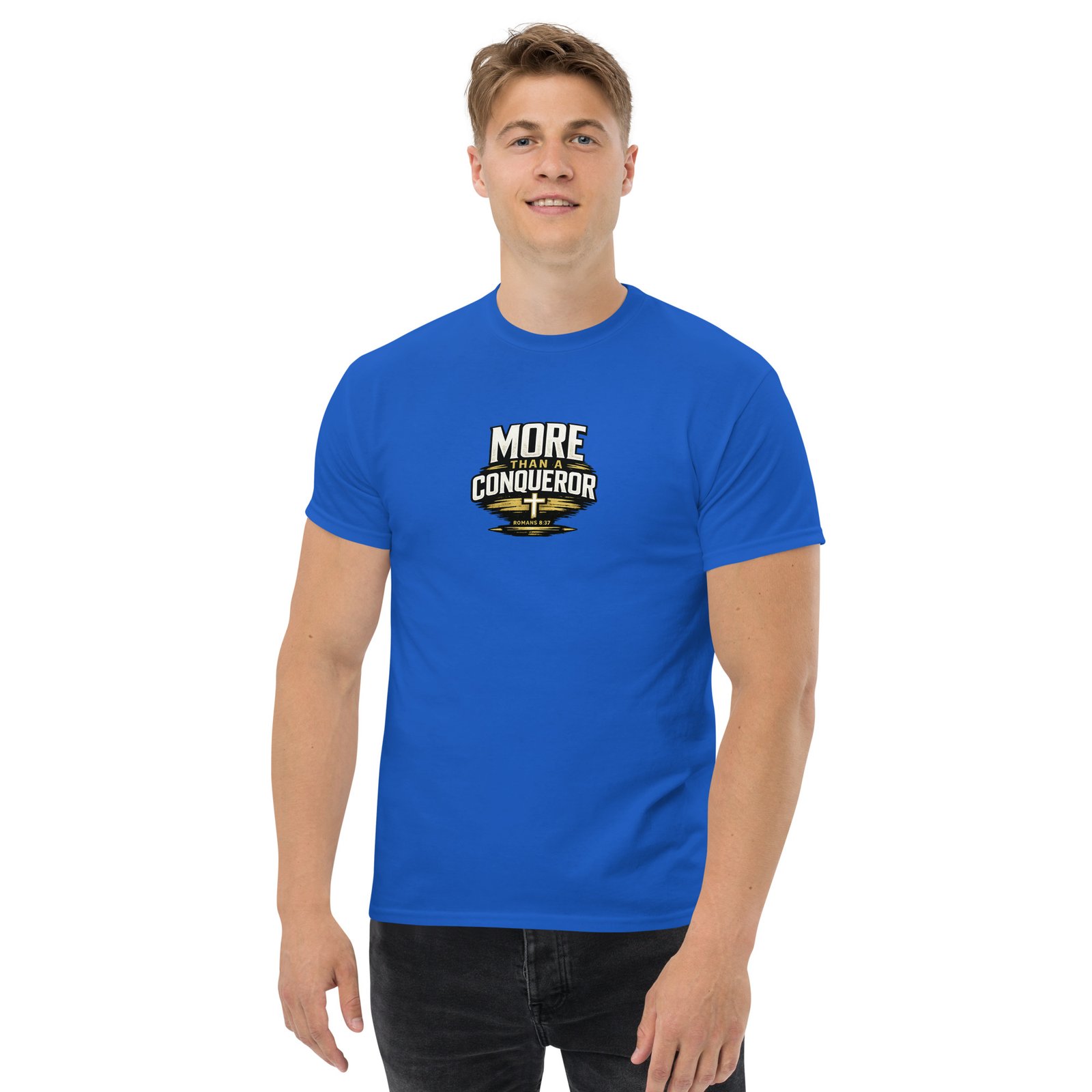 more than a conqueror — premium faith tee more than a conqueror — premium faith tee