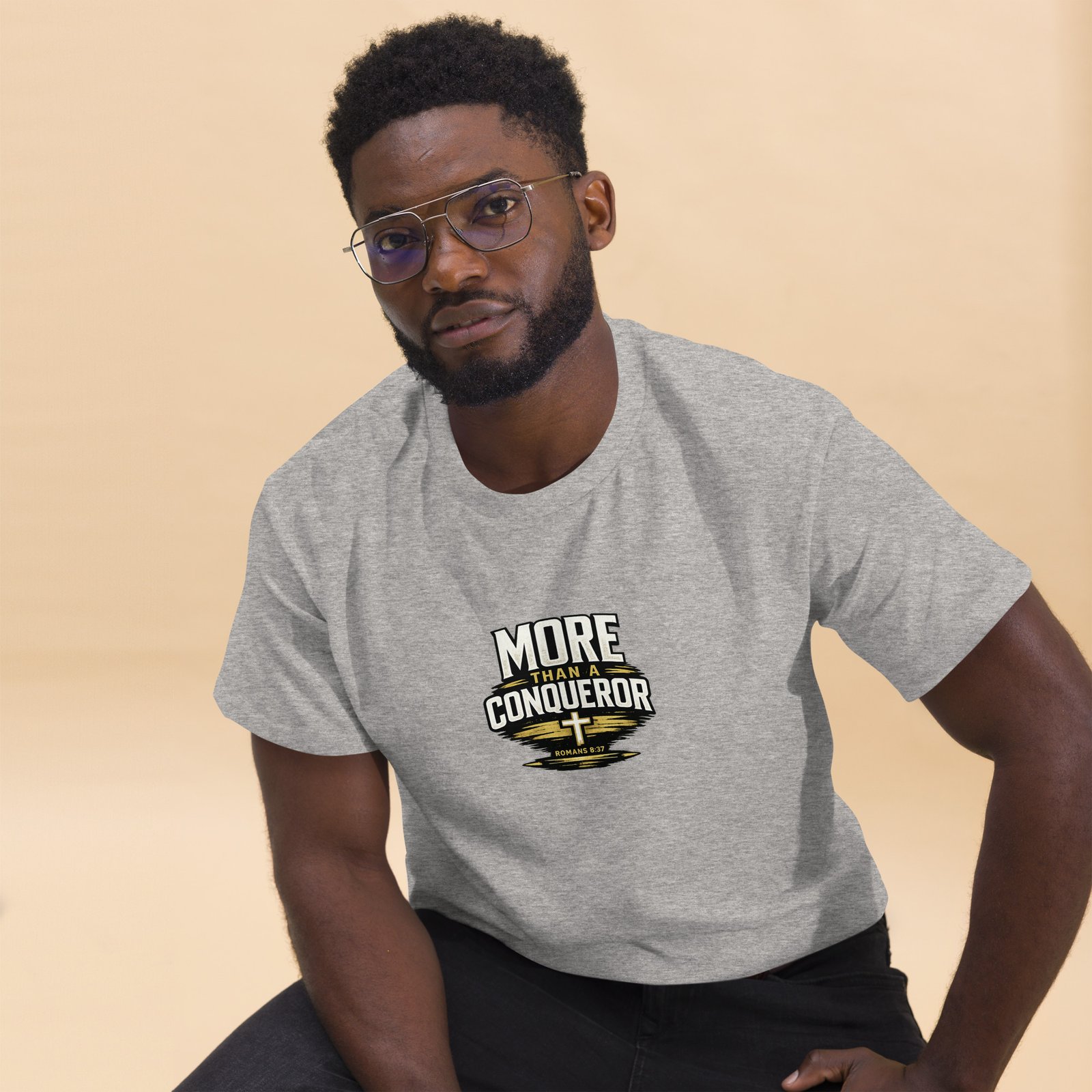 more than a conqueror — premium faith tee more than a conqueror — premium faith tee