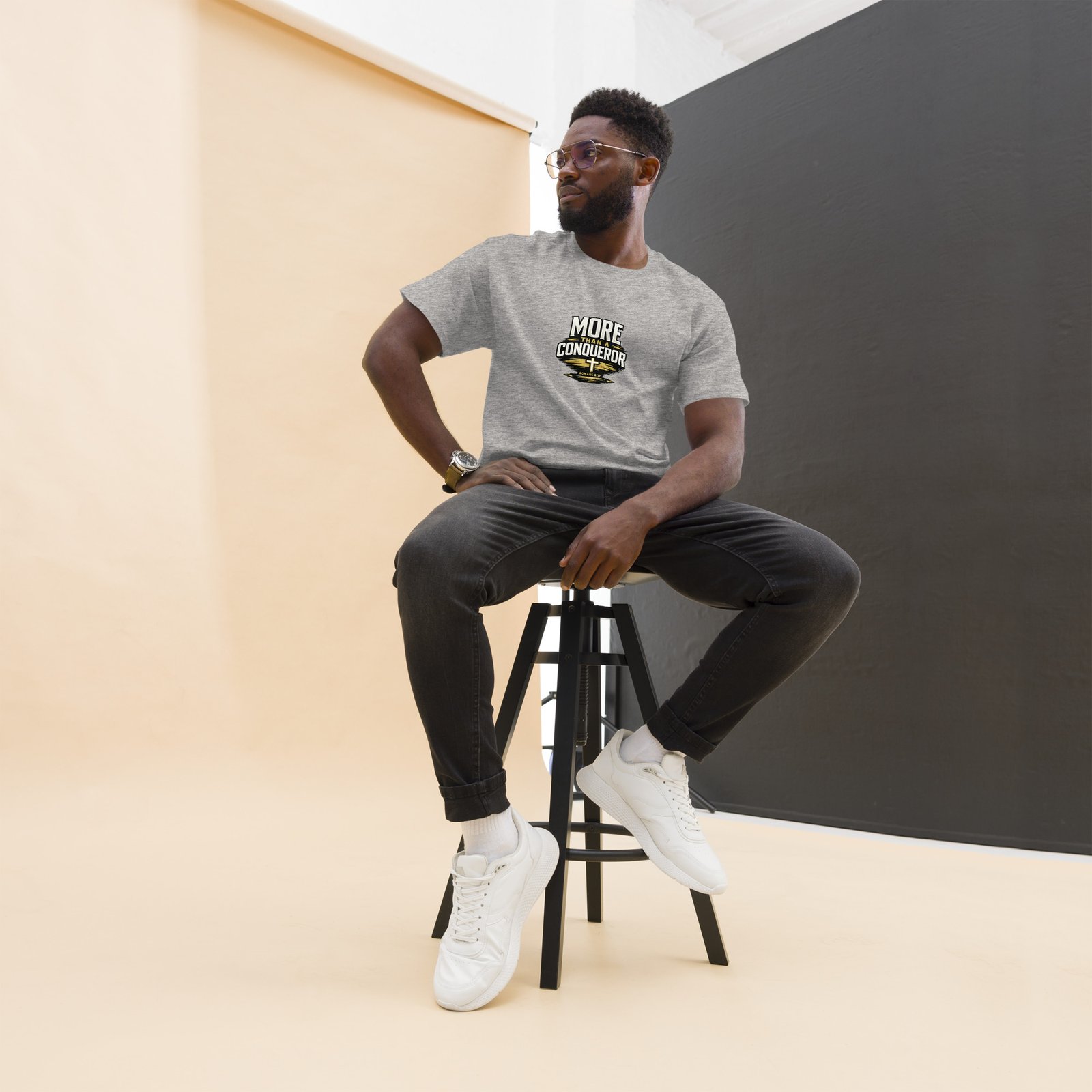 more than a conqueror — premium faith tee more than a conqueror — premium faith tee