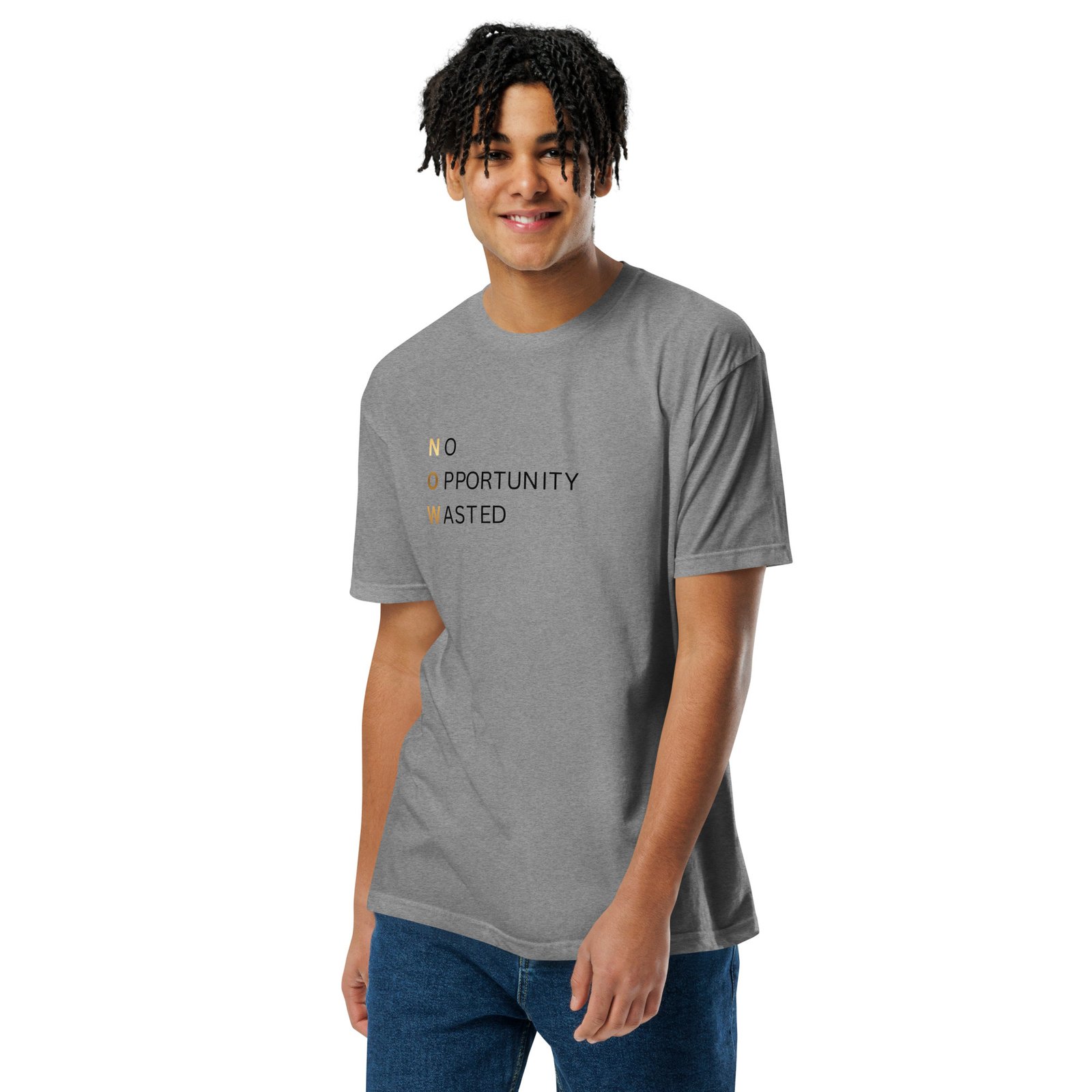 now™ | no opportunity wasted premium front tee now™ | no opportunity wasted premium front tee