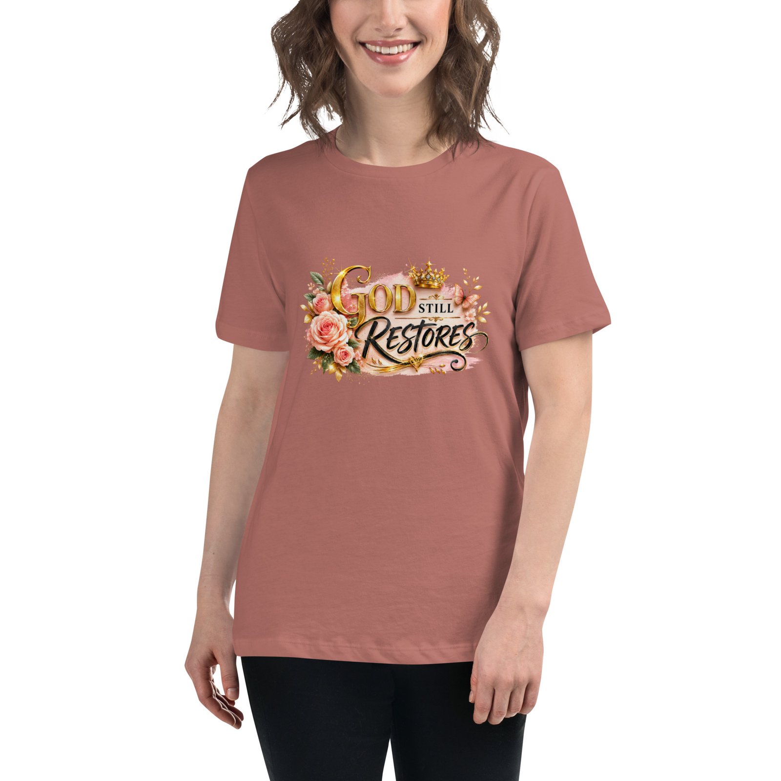 god still restores – women’s premium faith t shirt god still restores – women’s premium faith t shirt