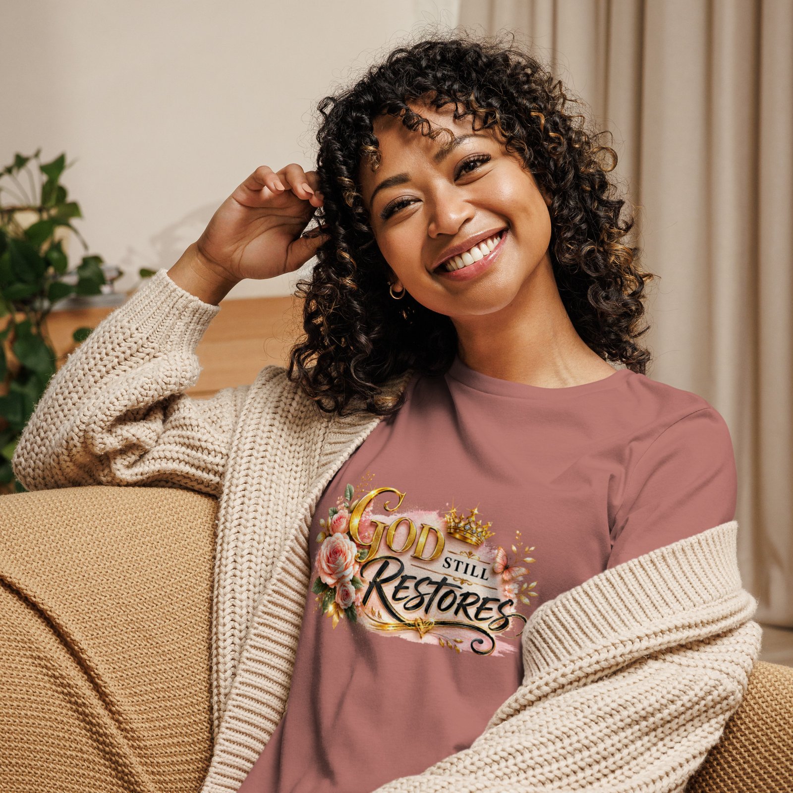 god still restores – women’s premium faith t shirt god still restores – women’s premium faith t shirt