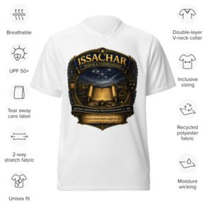Powerful Issachar Premium Sports Jersey – Christian athletic apparel inspired by Genesis 49:14–15