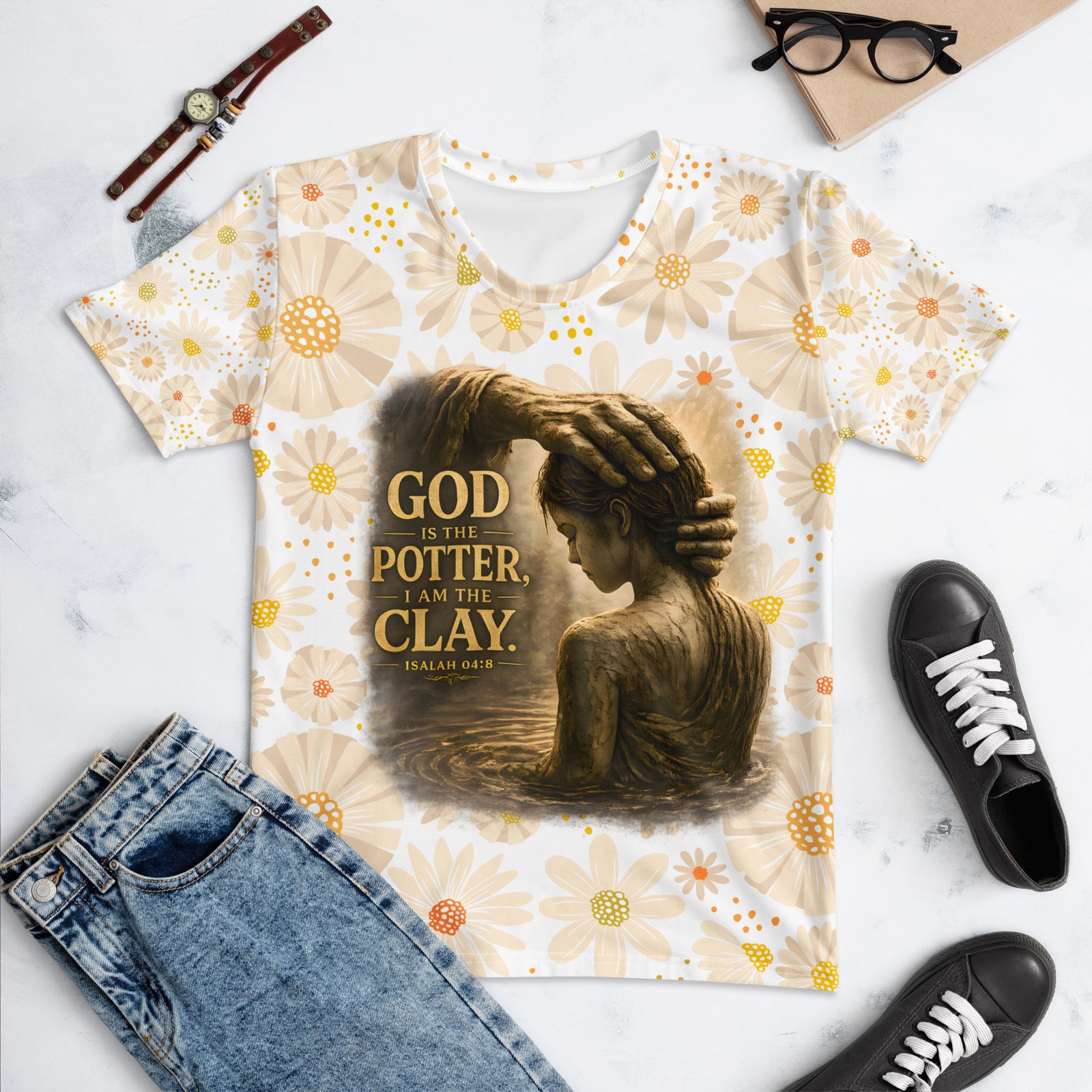 god the potter, i am the clay™ — women's premium faith t shirt god the potter, i am the clay™ — women's premium faith t shirt