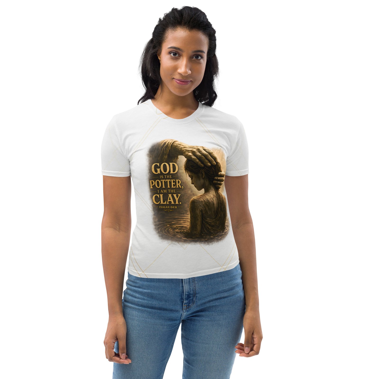 god the potter, i am the clay™ — women's premium faith t shirt god the potter, i am the clay™ — women's premium faith t shirt