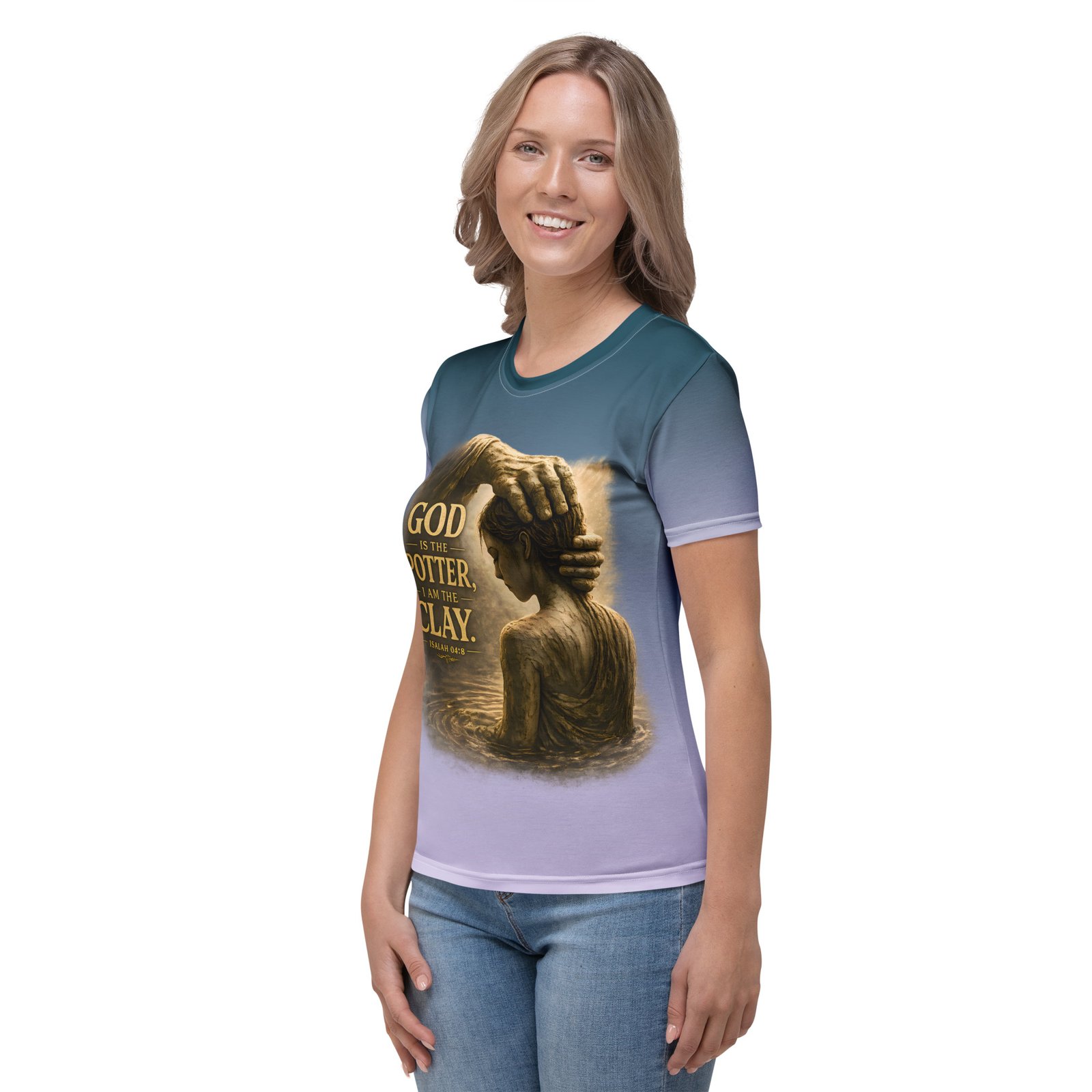 god the potter, i am the clay™ — women's premium faith t shirt god the potter, i am the clay™ — women's premium faith t shirt