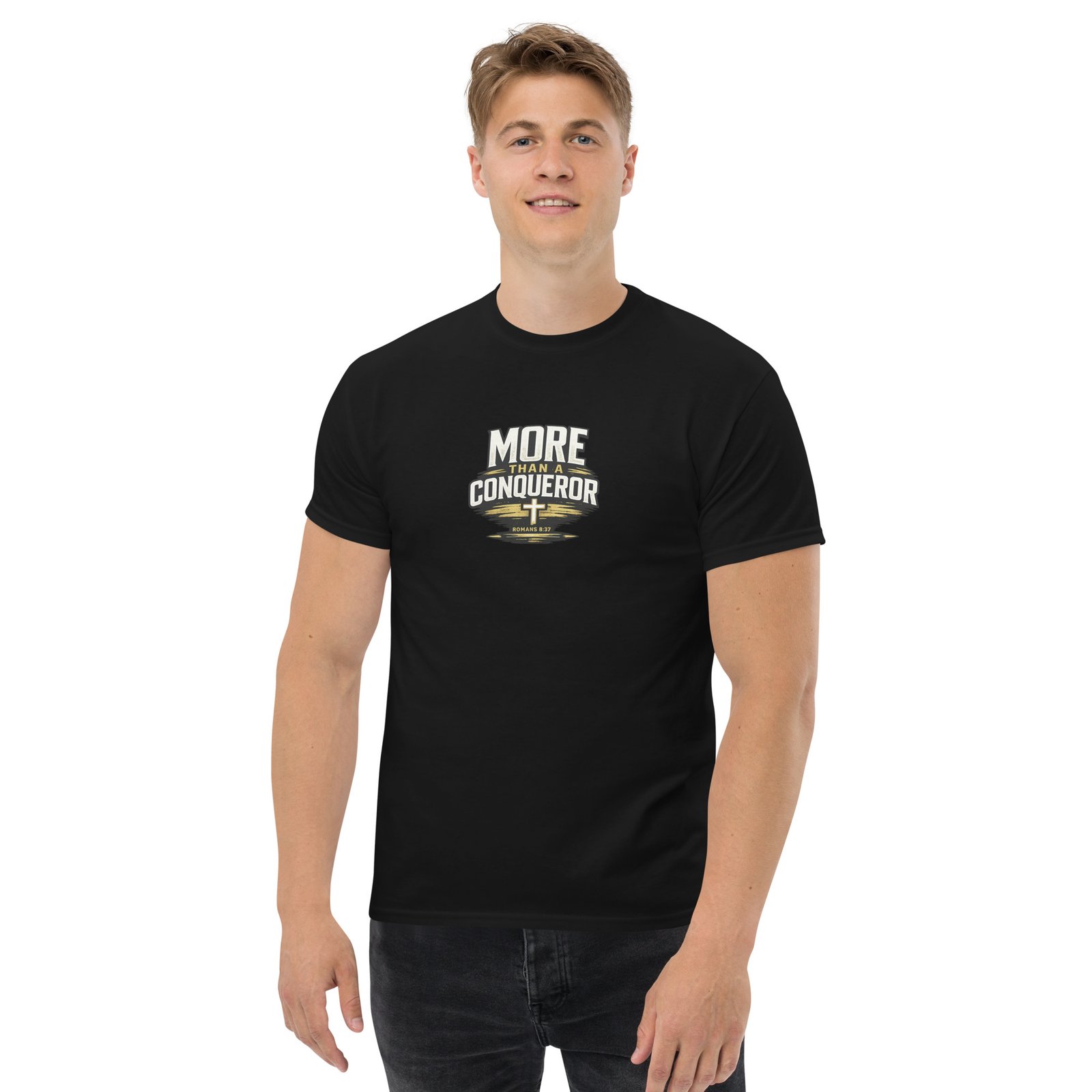 more than a conqueror — premium faith tee more than a conqueror — premium faith tee