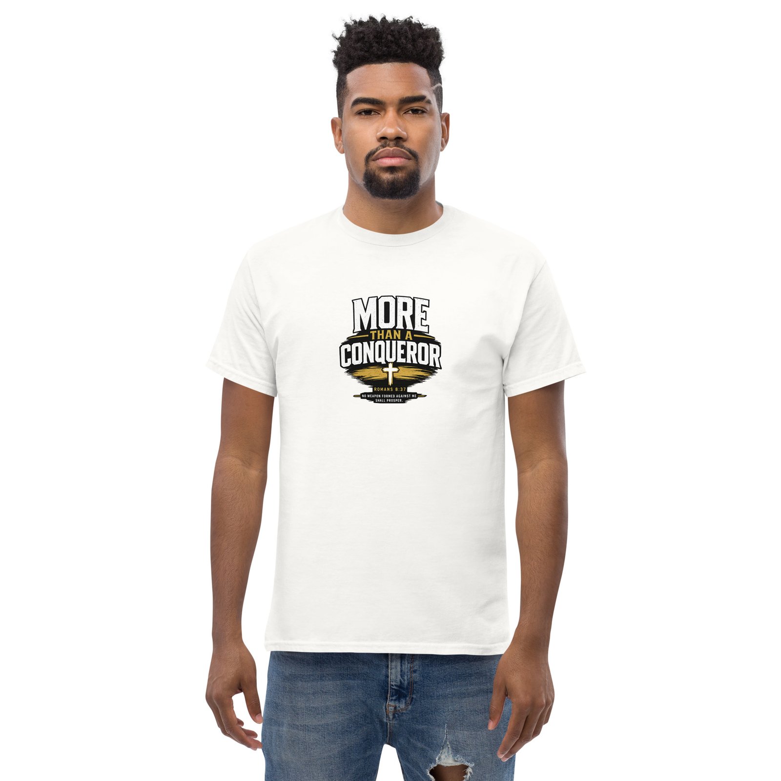 more than a conqueror — premium faith tee more than a conqueror — premium faith tee